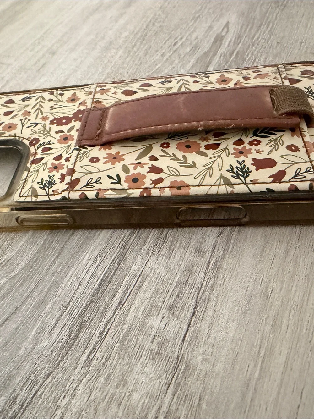Walli Cases Harvest Fields IPhone 16 Plus Phone Case Floral Brown Wallet Card